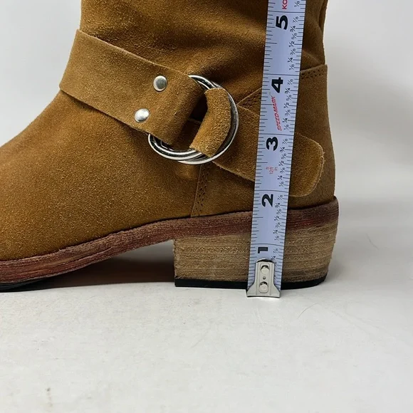 FREE PEOPLE VIENNA ANKLE BOOT CAMEL COLOR SUEDE EU 40 FITS LIKE 8.5 LIKE NEW - Picture 3 of 14
